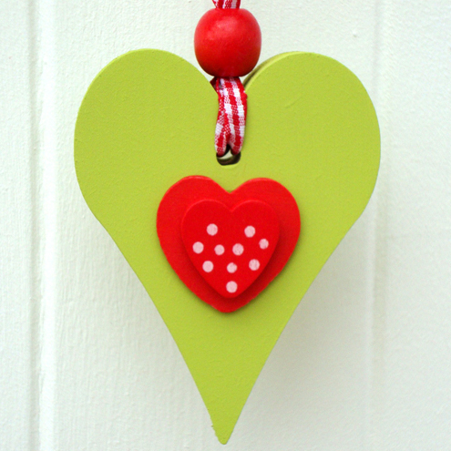 Small wooden chunky Heart