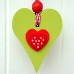 Small wooden chunky Heart