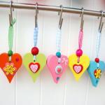 Small wooden chunky Heart