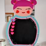 Large Kokeshi doll chalkboa..